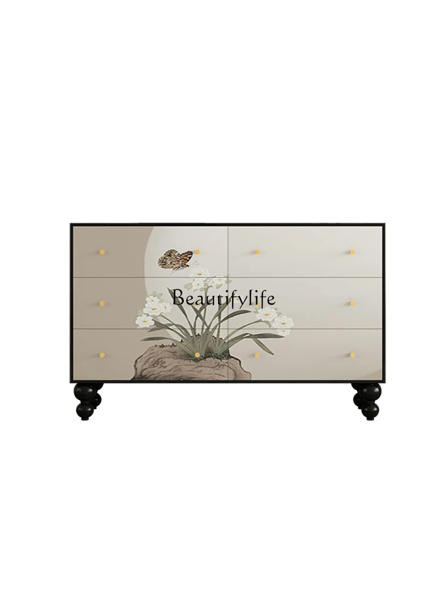New Chinese-style flower blooming butterfly dance storage cabinet Solid wood porch six bucket bedside storage cabinet
New Chinese-style flower blooming butterfly dance storage cabinet Solid wood porch six bucket bedside storage cabinet