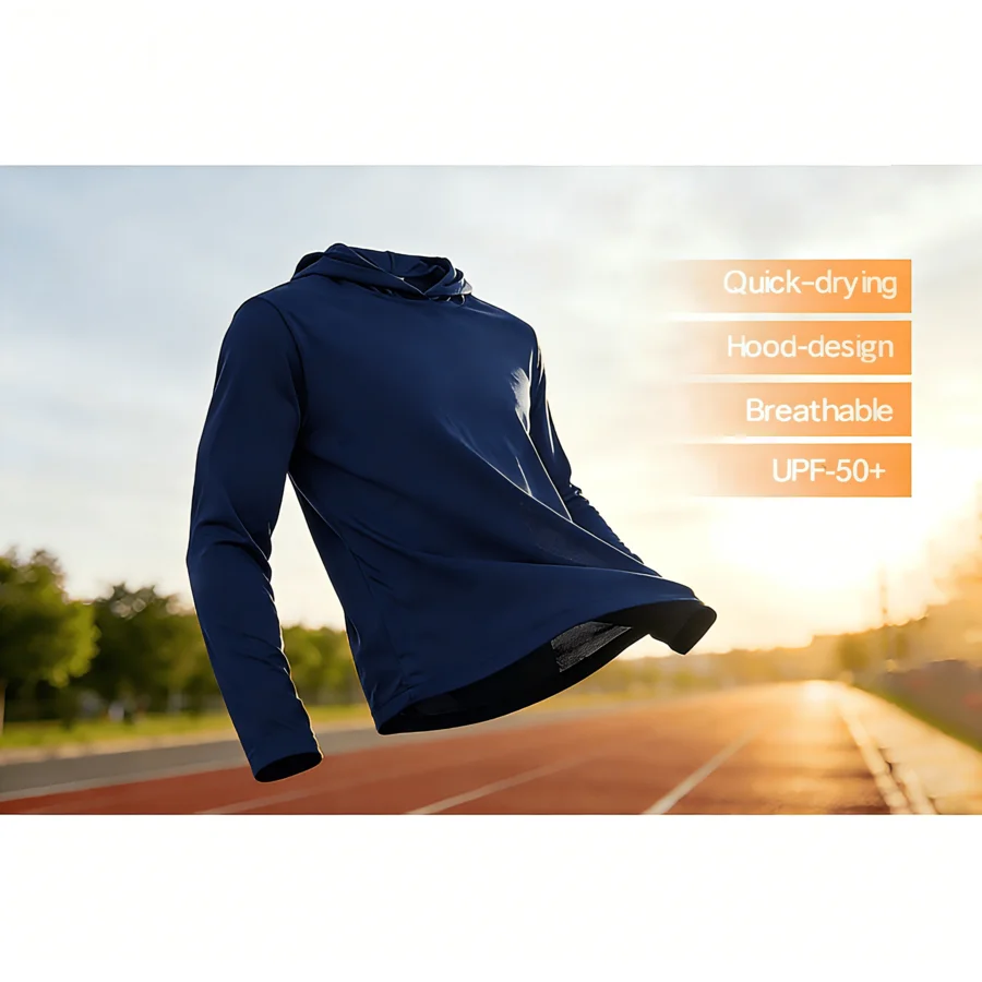 Mens Quick-Dry Hooded Long Sleeve Shirt UPF-50+ Breathable Outdoor Sports Top
Mens Quick-Dry Hooded Long Sleeve Shirt UPF-50+ Breathable Outdoor Sports Top