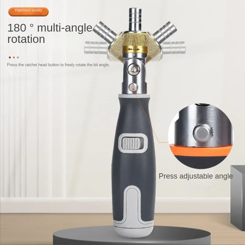 Screwdriver Set Multi-functional Screwdriver 10 in 1 Household Portable Hidden Screwdriver Head Multi Angle Ratchet Corner
Screwdriver Set Multi-functional Screwdriver 10 in 1 Household Portable Hidden Screwdriver Head Multi Angle Ratchet Corner