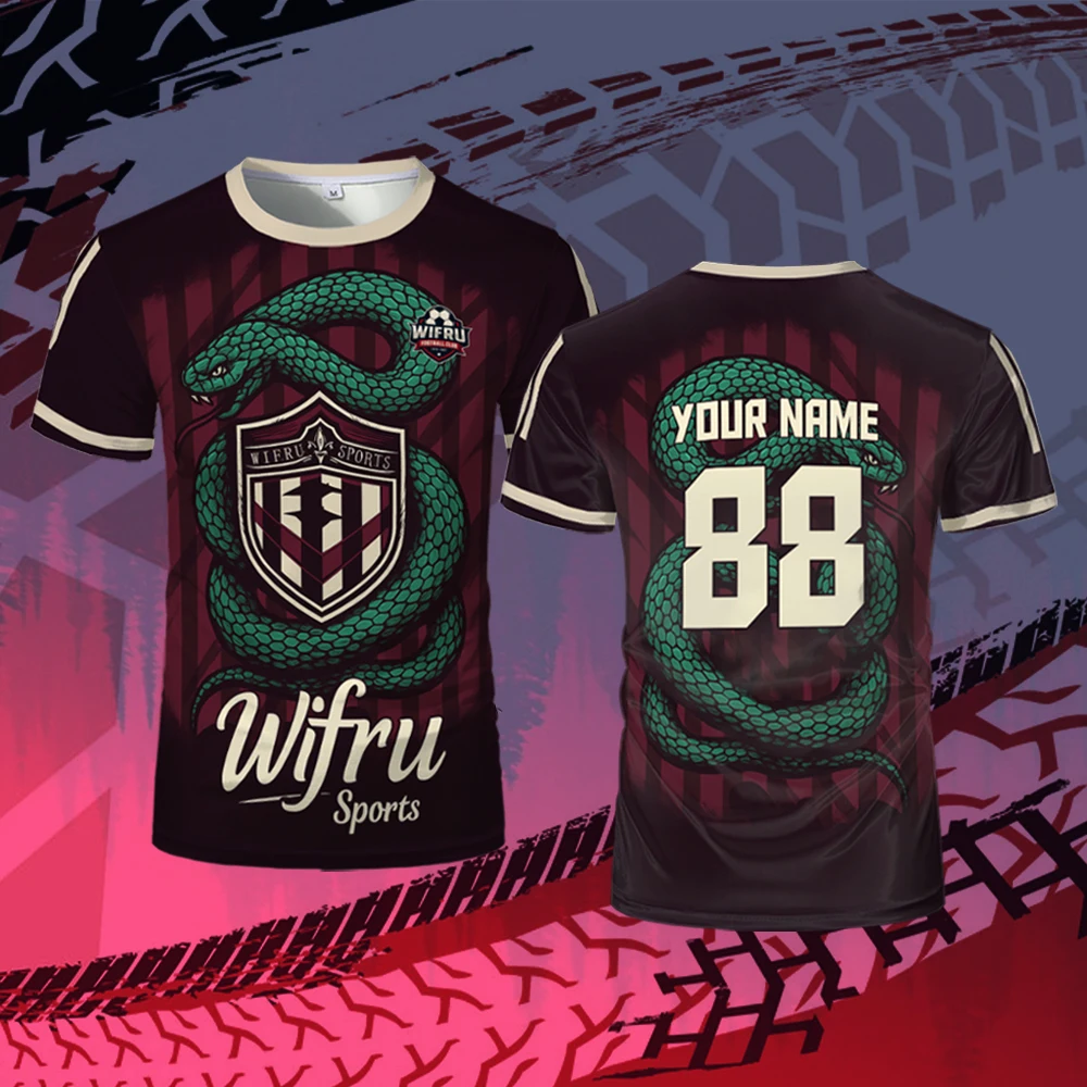 2025 New Snake Graphic Jersey Sports Training Quick-drying Football T-shirts WIFRU Casual Breathable Custom Short Sleeve Tops
2025 New Snake Graphic Jersey Sports Training Quick-drying Football T-shirts WIFRU Casual Breathable Custom Short Sleeve Tops