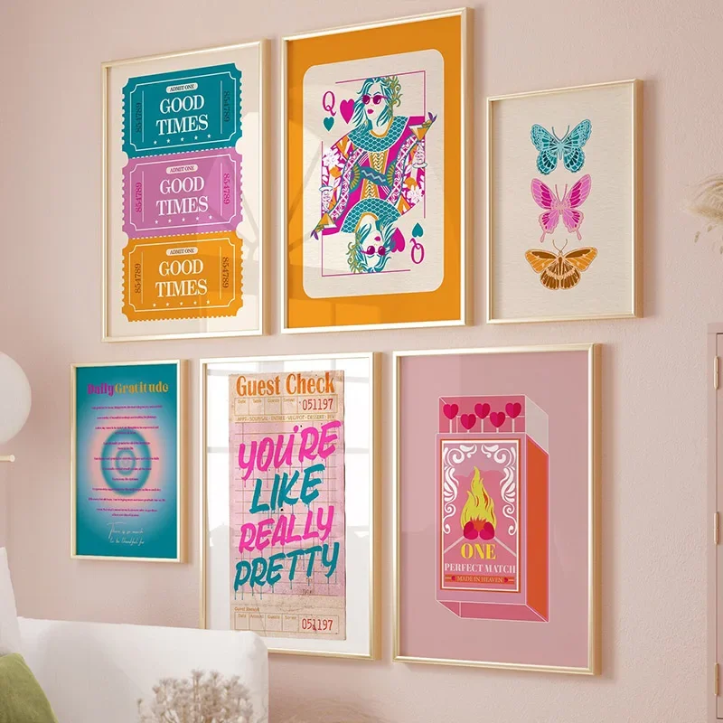 Wall Art Canvas Painting Colorful Ticket Butterfly Playing Card Queen Modern Living Room Decoration Poster Prints Wall Pictures
Wall Art Canvas Painting Colorful Ticket Butterfly Playing Card Queen Modern Living Room Decoration Poster Prints Wall Pictures