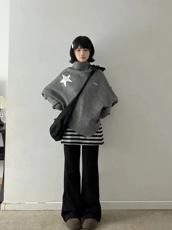 Loose Batwing Sve Knitwear Women's Oversize Vintage Faion Asymmetric Sweater Coat Casual Long Sve Crew Ne Top
Loose Batwing Sve Knitwear Women's Oversize Vintage Faion Asymmetric Sweater Coat Casual Long Sve Crew Ne Top