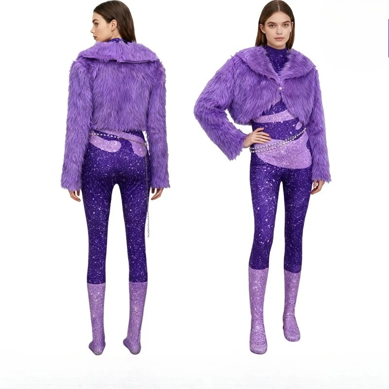 Anime Gazelle Cosplay Costume Antelope Singer Cos Purple Jumpsuit Coat Stage Performance Outfits Full Set for Women Party
Anime Gazelle Cosplay Costume Antelope Singer Cos Purple Jumpsuit Coat Stage Performance Outfits Full Set for Women Party