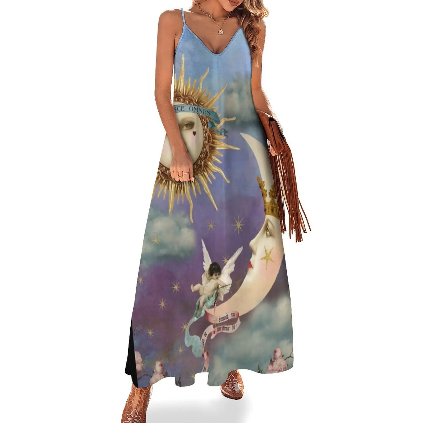 Sun and Moon - Celestial Angel - Tarot Sun- Tarot Moon Sleeveless Long Dress womans clothing Summer dresses for women Dress
Sun and Moon - Celestial Angel - Tarot Sun- Tarot Moon Sleeveless Long Dress womans clothing Summer dresses for women Dress