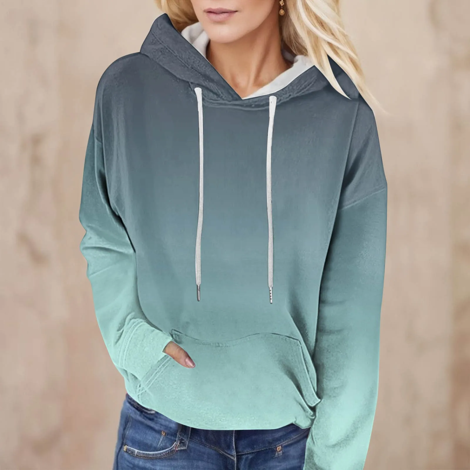 Gradient Print Hoodie Women Loose Pullover Tops Fall Sweatshirt for Girl Trendy Harajuku Patchwork Hooded Sweatshirts Streetwear
Gradient Print Hoodie Women Loose Pullover Tops Fall Sweatshirt for Girl Trendy Harajuku Patchwork Hooded Sweatshirts Streetwear