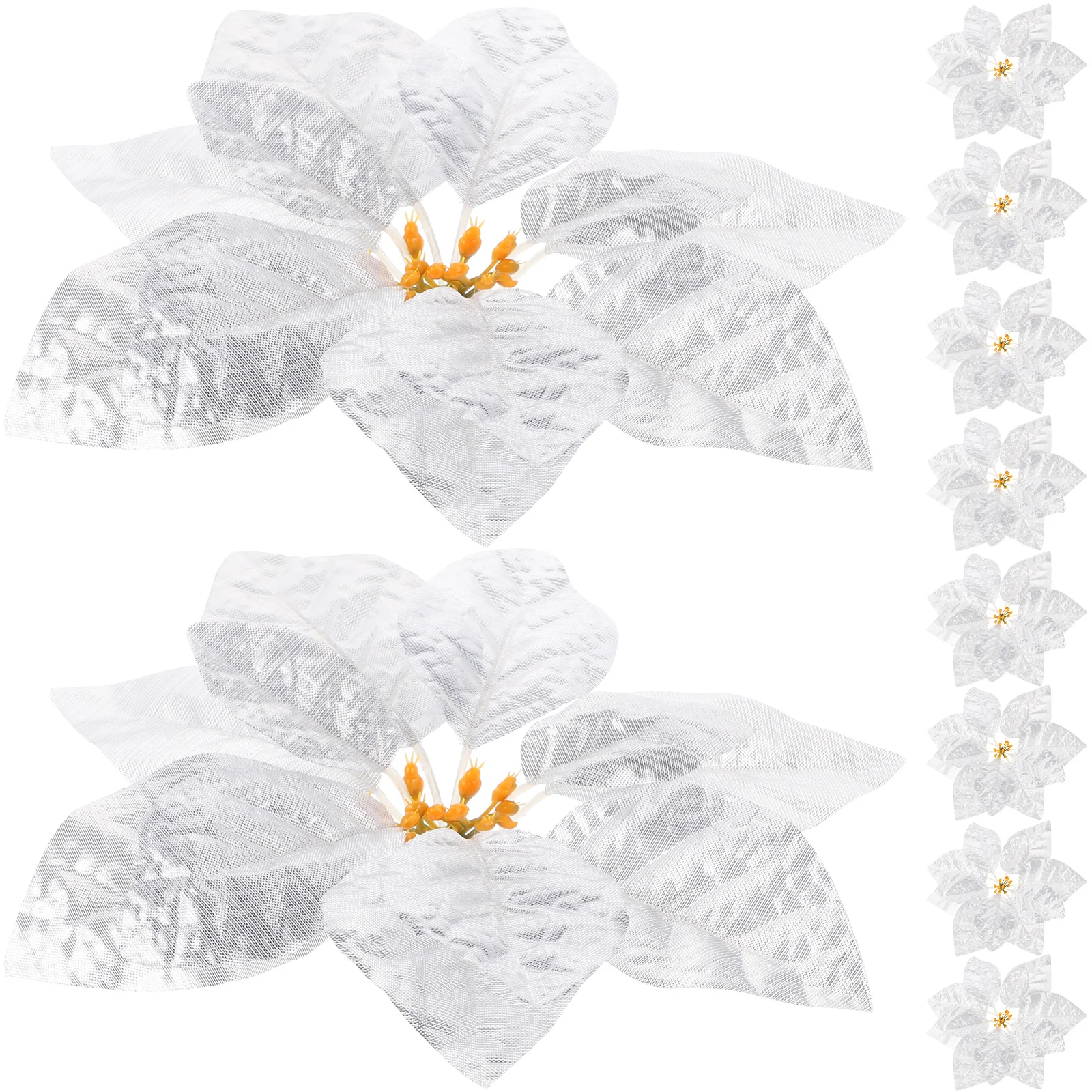 28pcs Artificial Christmas Flowers Poinsettia Silver Glitter Reusable Xmas Decorations Christmas Trees Wreaths Vase
28pcs Artificial Christmas Flowers Poinsettia Silver Glitter Reusable Xmas Decorations Christmas Trees Wreaths Vase