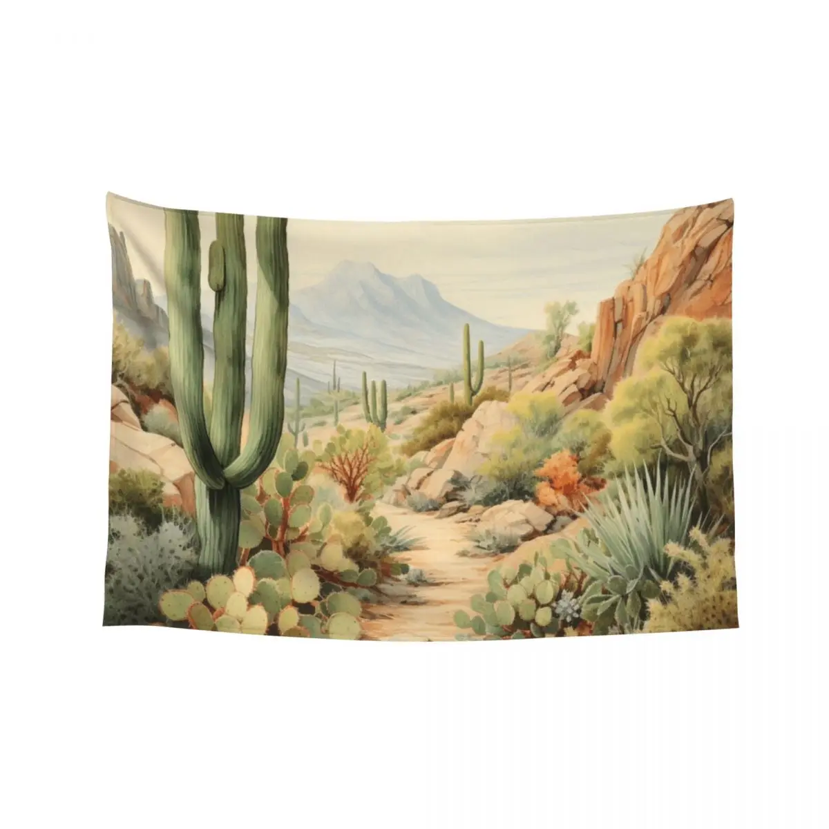 A Vintage Travel Illustration of Sonoran Desert - Arizona - US Tapestry Decoration Aesthetic Room Decor Tapestry
A Vintage Travel Illustration of Sonoran Desert - Arizona - US Tapestry Decoration Aesthetic Room Decor Tapestry