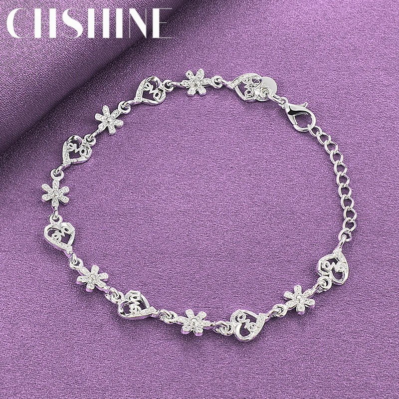 CHSHINE 925 Sterling Silver Charm Geometric Accessories Bracelet for Women Wedding Party high quality Fashion Jewelry Gifts
CHSHINE 925 Sterling Silver Charm Geometric Accessories Bracelet for Women Wedding Party high quality Fashion Jewelry Gifts