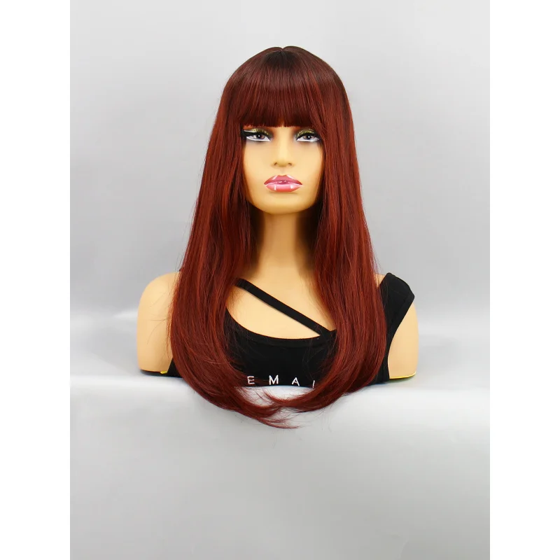 Новый парик в европейском и американском стиле для женщин с челкой, длинные прямые волосы, парик из термостойкого волокна
Новый парик в европейском и американском стиле для женщин с челкой, длинные прямые волосы, парик из термостойкого волокна