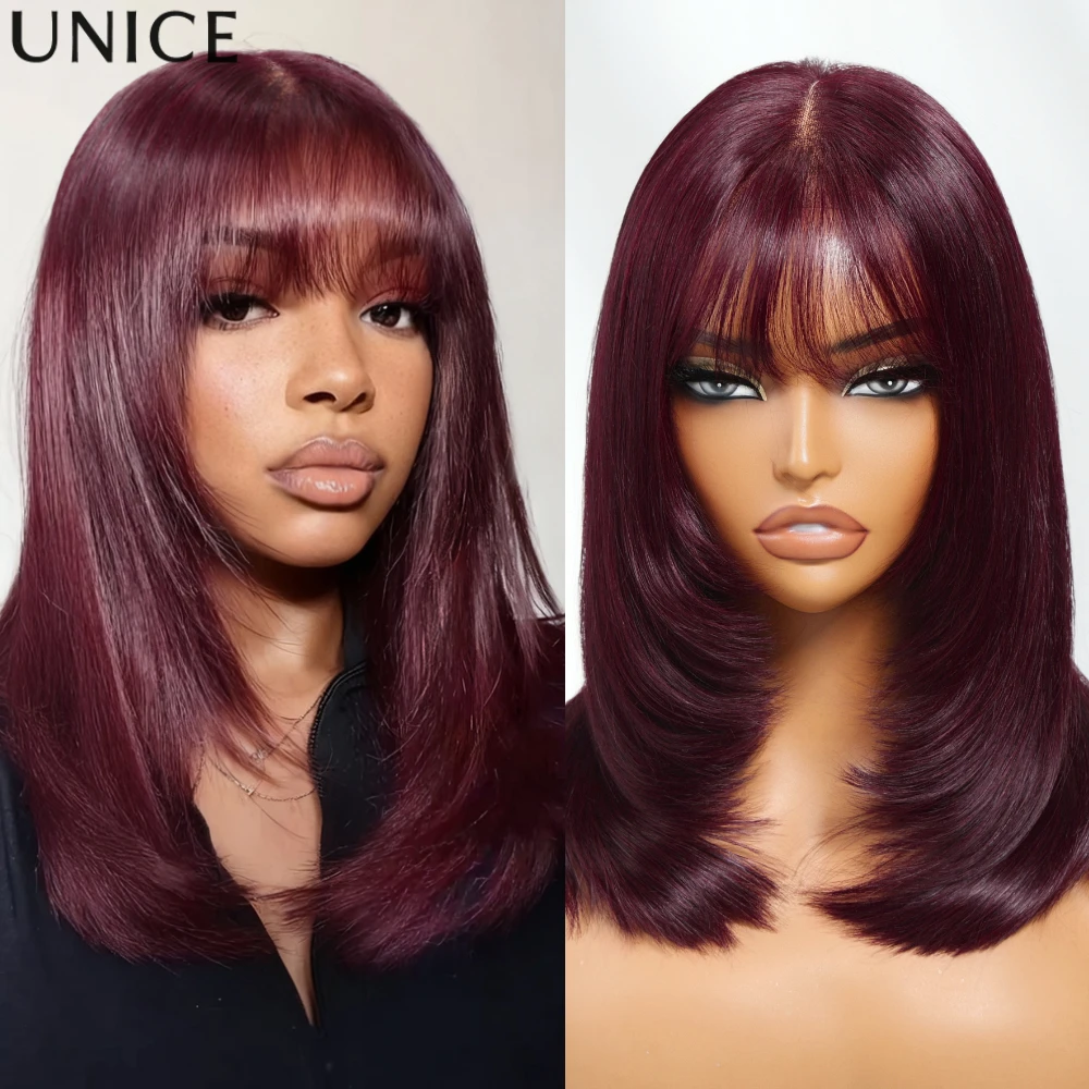 UNice Bye-Bye Slip™ 7x5 Lace Black Cherry Layered Wolf Cut with Wispy Bangs & Drawstring Wear Go Glueless Human Hair Wigs
UNice Bye-Bye Slip™ 7x5 Lace Black Cherry Layered Wolf Cut with Wispy Bangs & Drawstring Wear Go Glueless Human Hair Wigs