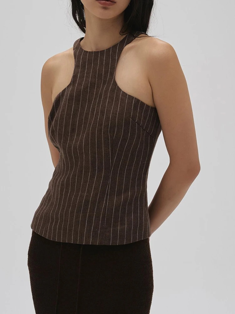 Sexy Linen Stripe American Style Vest Brown Tight Women's Underwear Short Japanese Style round Neck Zipper ...
Sexy Linen Stripe American Style Vest Brown Tight Women's Underwear Short Japanese Style round Neck Zipper ...