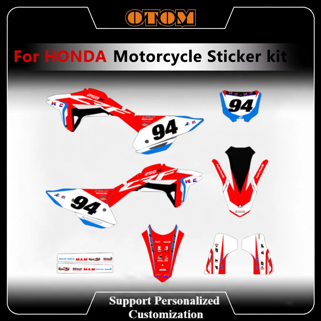 OTOM Customize Motorcycle Team Graphics Decals For HONDA CRF250R CRF450R 2021-2024 Holographic Background Sticker Kit
OTOM Customize Motorcycle Team Graphics Decals For HONDA CRF250R CRF450R 2021-2024 Holographic Background Sticker Kit