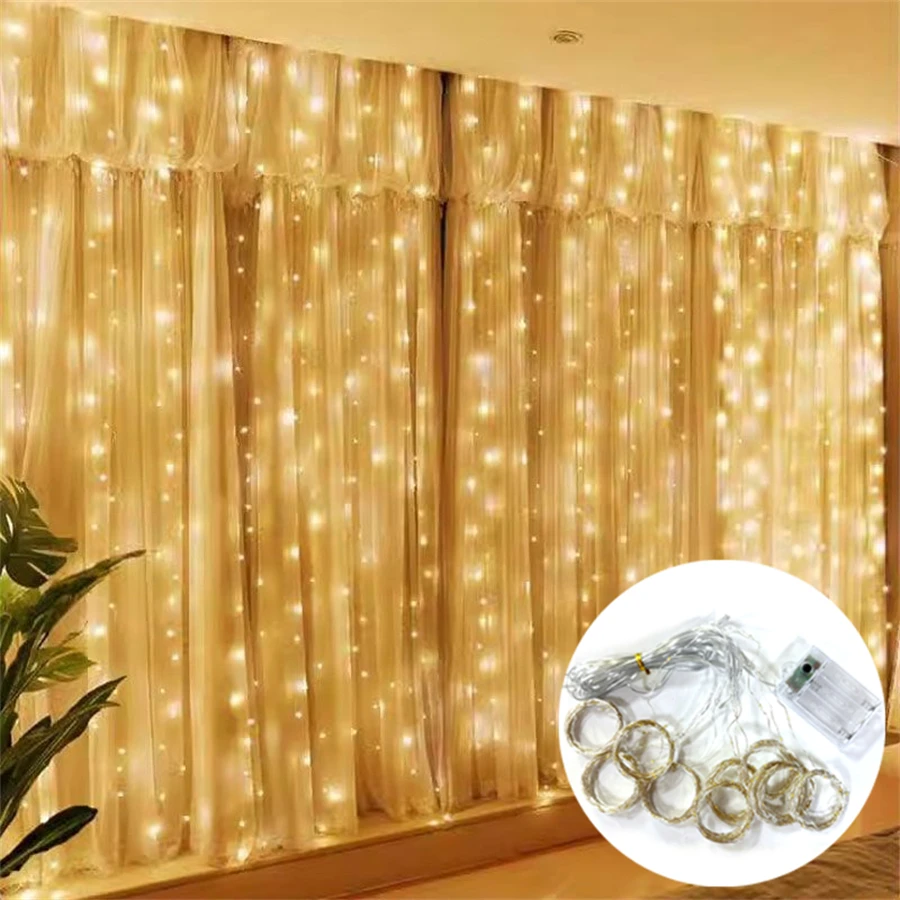Curtain LED String Lights Fairy Lights Battery Powered Home Decoration Wedding Birthday Holiday Bedroom Decorations for Home
Curtain LED String Lights Fairy Lights Battery Powered Home Decoration Wedding Birthday Holiday Bedroom Decorations for Home
