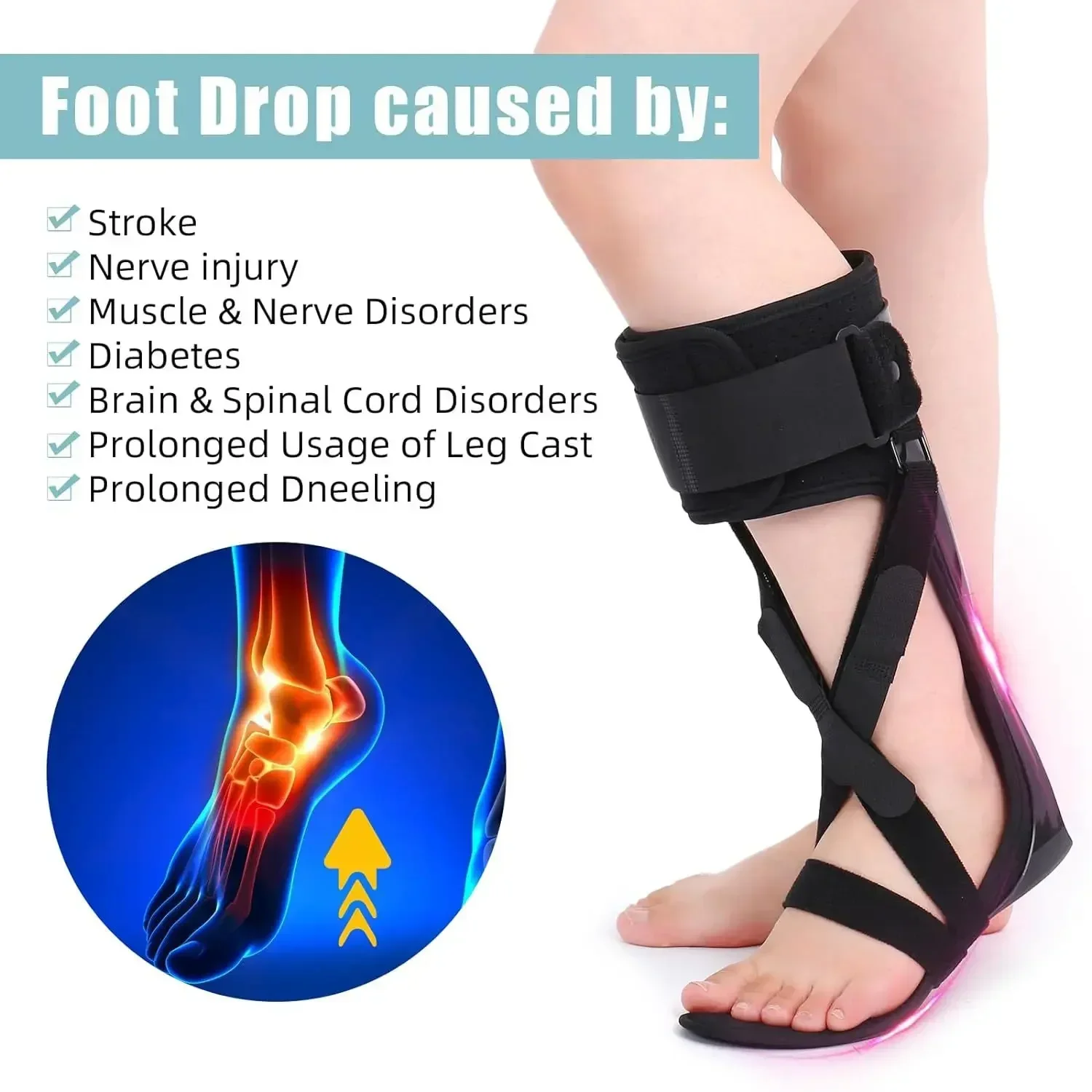 Adjustable Foot Drop Support Brace-Medical Ankle Foot Orthosis-for Men & Women Stroke, Hemiplegia Foot Drop
Adjustable Foot Drop Support Brace-Medical Ankle Foot Orthosis-for Men & Women Stroke, Hemiplegia Foot Drop