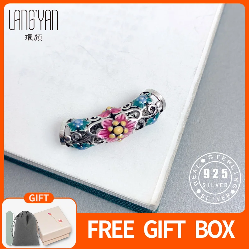 Langyan 925 Sterling Silver Enamel Craft Handmade Pendant Chinese Style Cute Silver Hollow Flower Jewelry Gift for Women XL098
Langyan 925 Sterling Silver Enamel Craft Handmade Pendant Chinese Style Cute Silver Hollow Flower Jewelry Gift for Women XL098