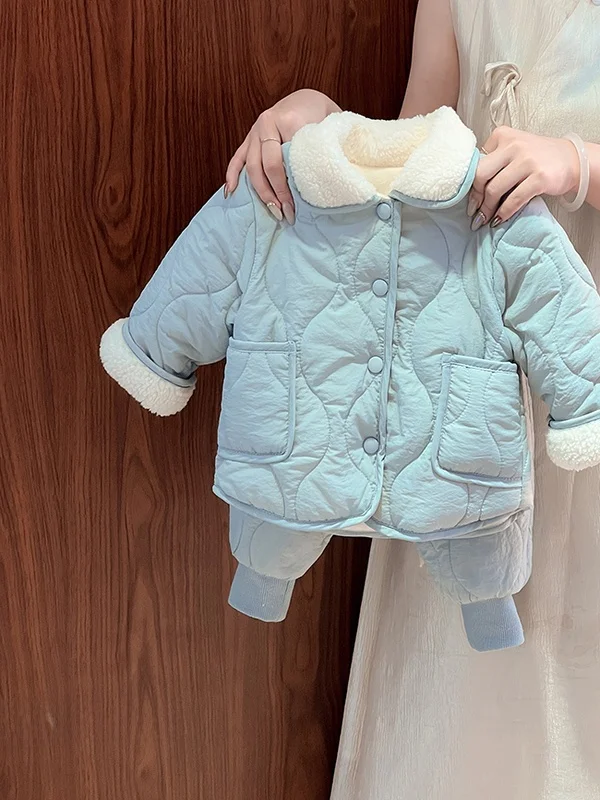 Детский комплект из хлопковой куртки и брюк Thiened Fce для мальчиков и девочек, одежда для малышей, осенне-зимние наряды
Детский комплект из хлопковой куртки и брюк Thiened Fce для мальчиков и девочек, одежда для малышей, осенне-зимние наряды