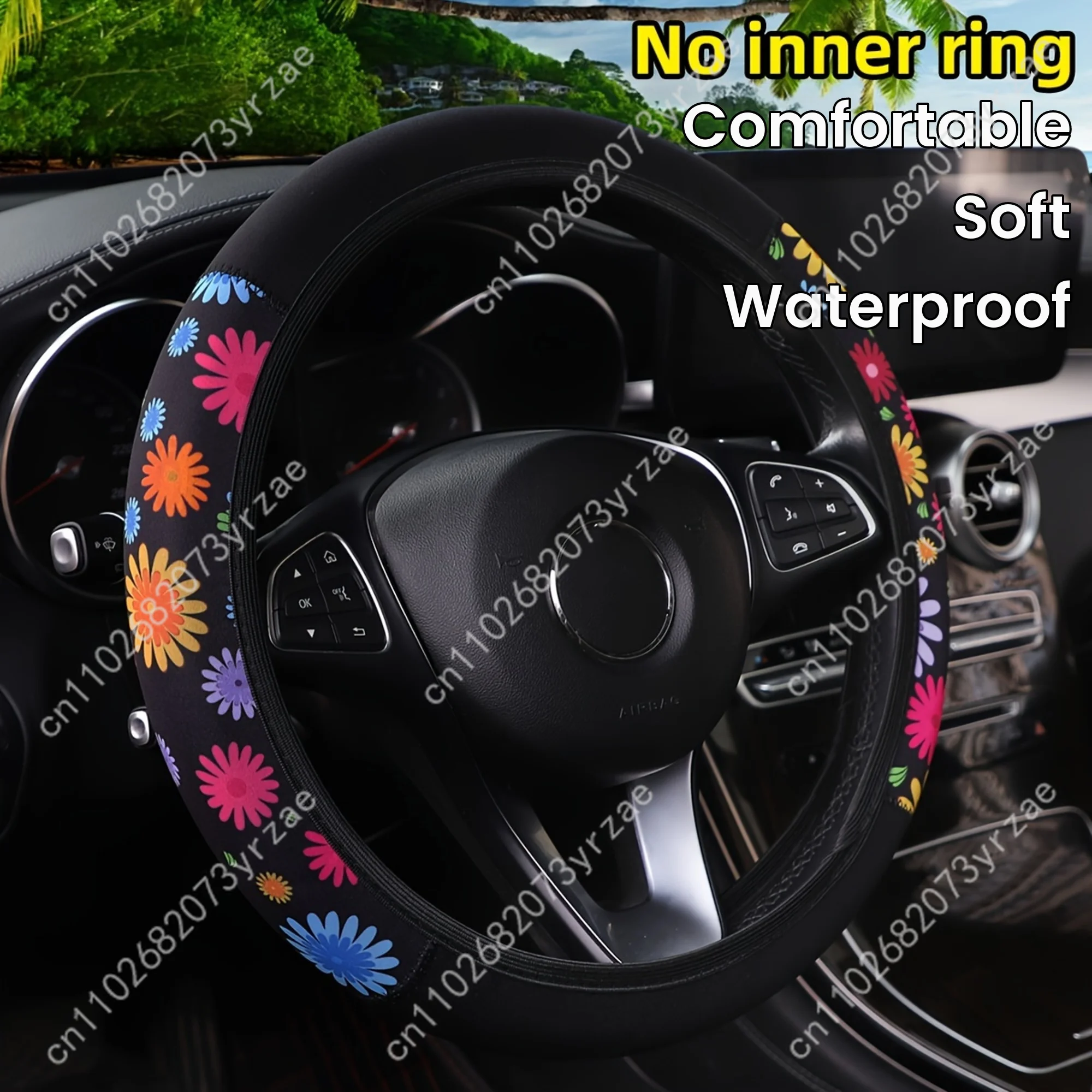 Colorful Floral Car Steering Wheels Cover Universal Type Environmental Friendly Comfort Non-slip Breathable Steering Wheel Wrap
Colorful Floral Car Steering Wheels Cover Universal Type Environmental Friendly Comfort Non-slip Breathable Steering Wheel Wrap