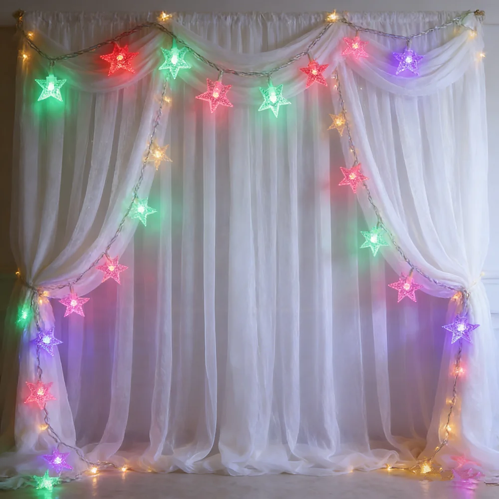 Room Bedroom Decor Wedding LED Battery Power Festoon Star Fairy String Lights Party Garland Lamp Christmas Decorations Outdoor
Room Bedroom Decor Wedding LED Battery Power Festoon Star Fairy String Lights Party Garland Lamp Christmas Decorations Outdoor