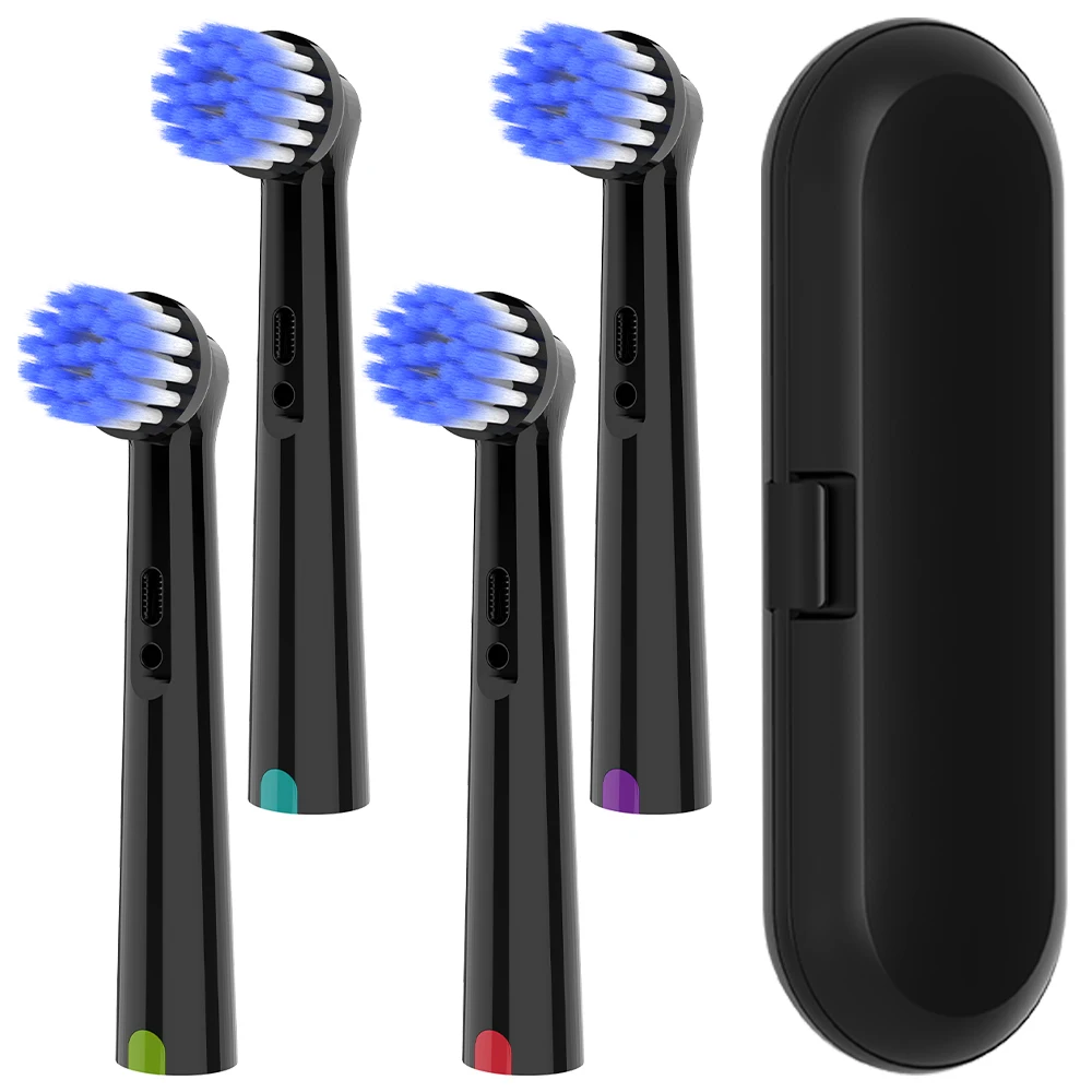 Portable Toothbrush Protective Travel Box and 4pcs Ultra Soft Replacement Brush Heads Compatible with Oral B Electric Toothbrush
Portable Toothbrush Protective Travel Box and 4pcs Ultra Soft Replacement Brush Heads Compatible with Oral B Electric Toothbrush