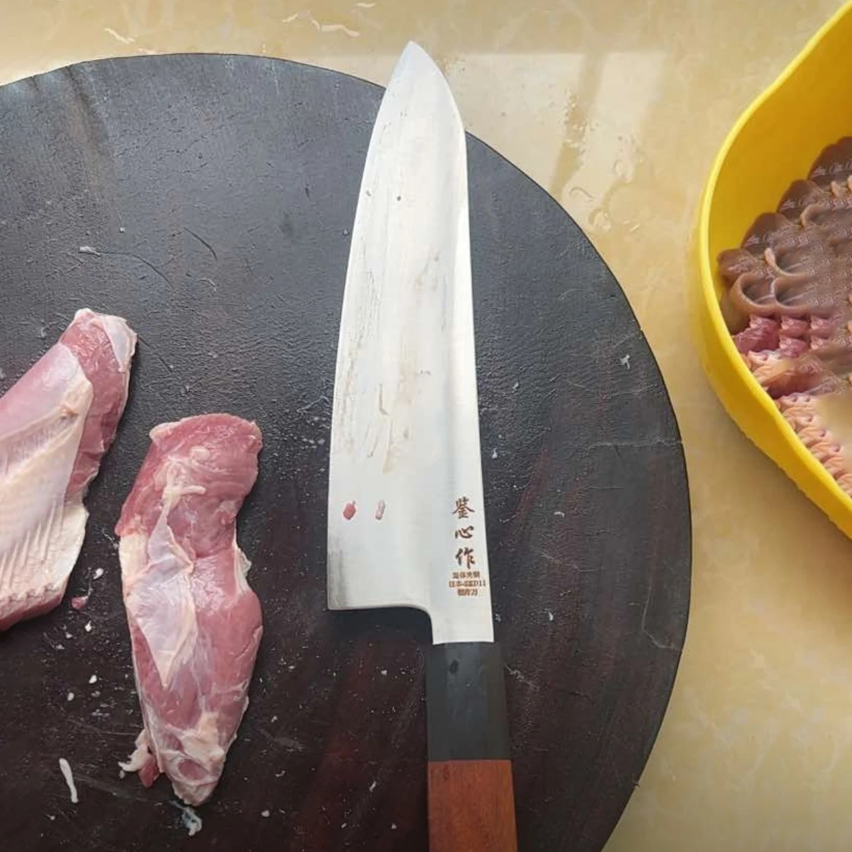 8.3 Inch Gyuto Knife SKD11 Blade 3-layers Clad Steel Wood Handle Chef Cleaver Slicing Handmade Forged Western Kitchen Knives
8.3 Inch Gyuto Knife SKD11 Blade 3-layers Clad Steel Wood Handle Chef Cleaver Slicing Handmade Forged Western Kitchen Knives