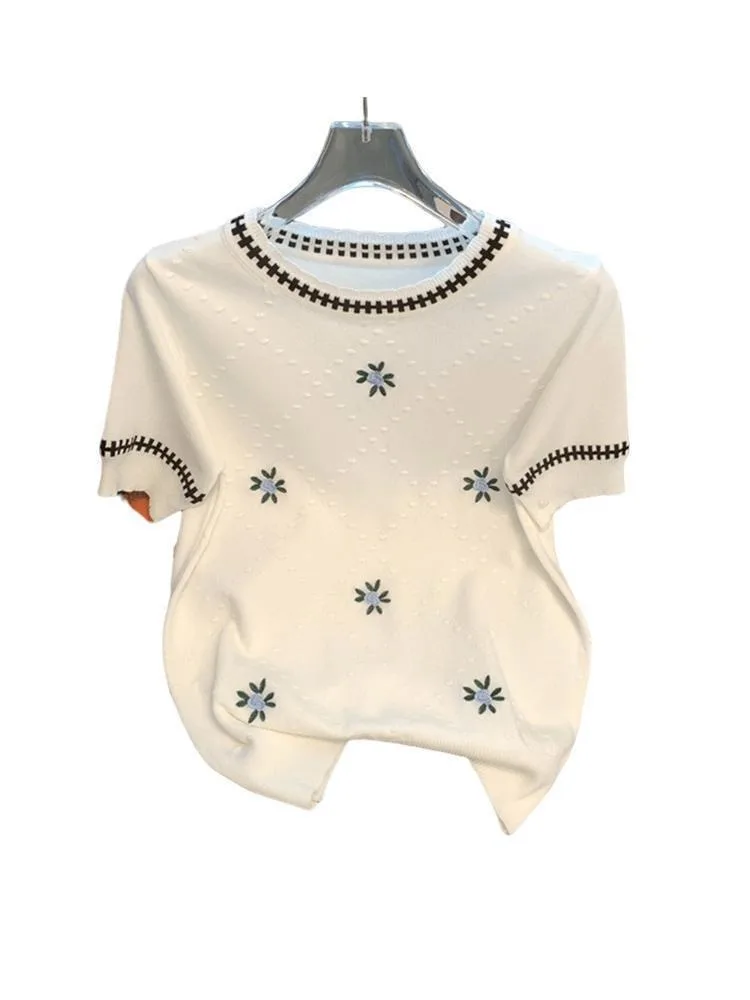2025 Fashion Slash Neck Women Sweater Ice Silk Spring Summer Knitted Sweater Loose Casual Korean Shirts Short Sleeve Knitwears
2025 Fashion Slash Neck Women Sweater Ice Silk Spring Summer Knitted Sweater Loose Casual Korean Shirts Short Sleeve Knitwears