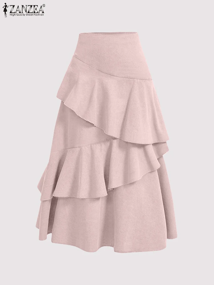 Women Solid Long Skirt ZANZEA Fashion Ruffled Stitching Maxi Jupes Casual Loose High Waist Faldas 2025 Summer Korean Overskirts
Women Solid Long Skirt ZANZEA Fashion Ruffled Stitching Maxi Jupes Casual Loose High Waist Faldas 2025 Summer Korean Overskirts