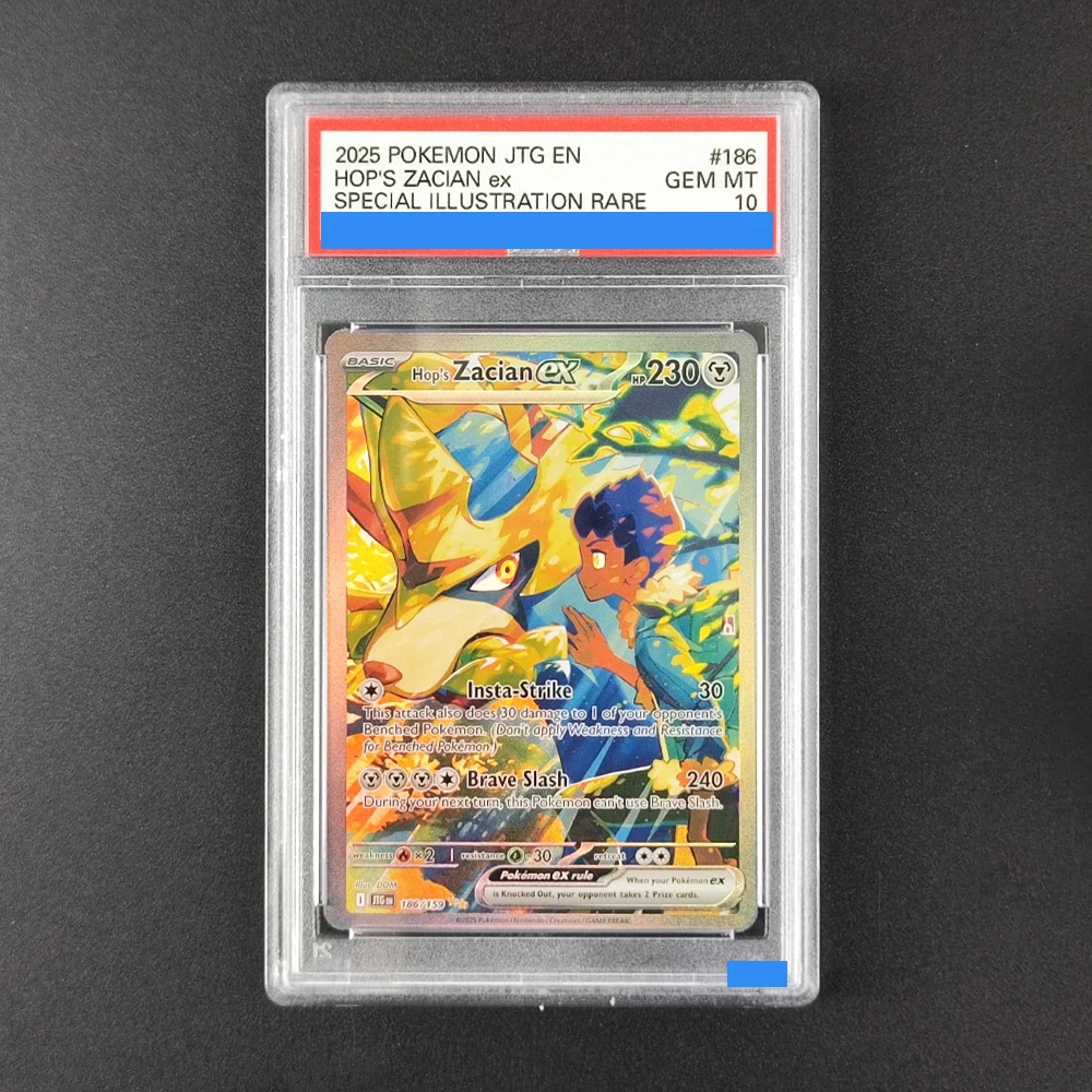 2025 POKEMON JTG EN HOP'S ZACIAN ex SPECIAL ILLUSTRATION RARE 186 GEM MT 10 Collection DIY Rating Card High Quality Replica
2025 POKEMON JTG EN HOP'S ZACIAN ex SPECIAL ILLUSTRATION RARE 186 GEM MT 10 Collection DIY Rating Card High Quality Replica