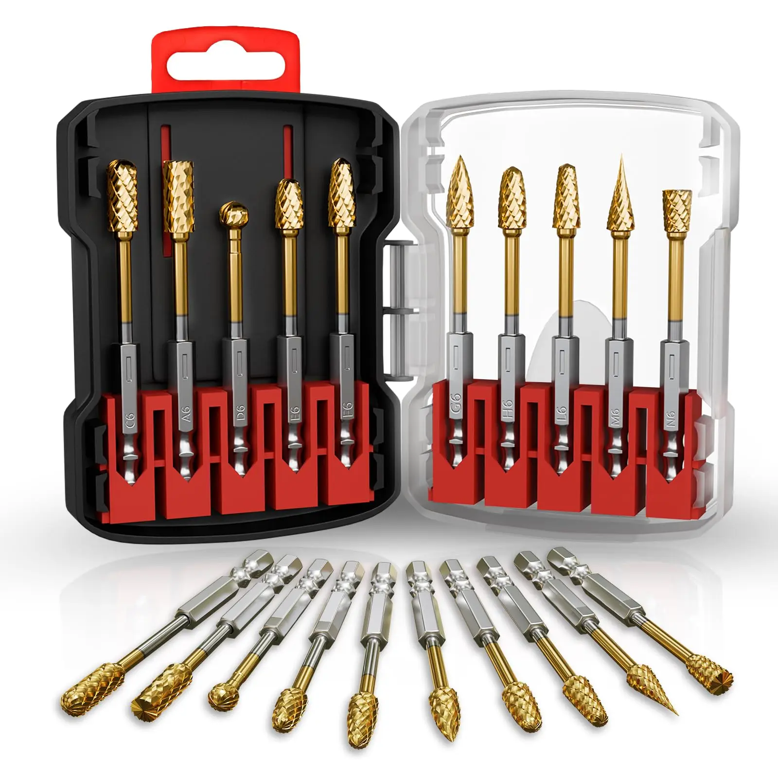 Rotary File Set Carbide Files Set Heavy Use Performance High-Grade Alloy Steel For DIY Projects For Rotary Tools
Rotary File Set Carbide Files Set Heavy Use Performance High-Grade Alloy Steel For DIY Projects For Rotary Tools