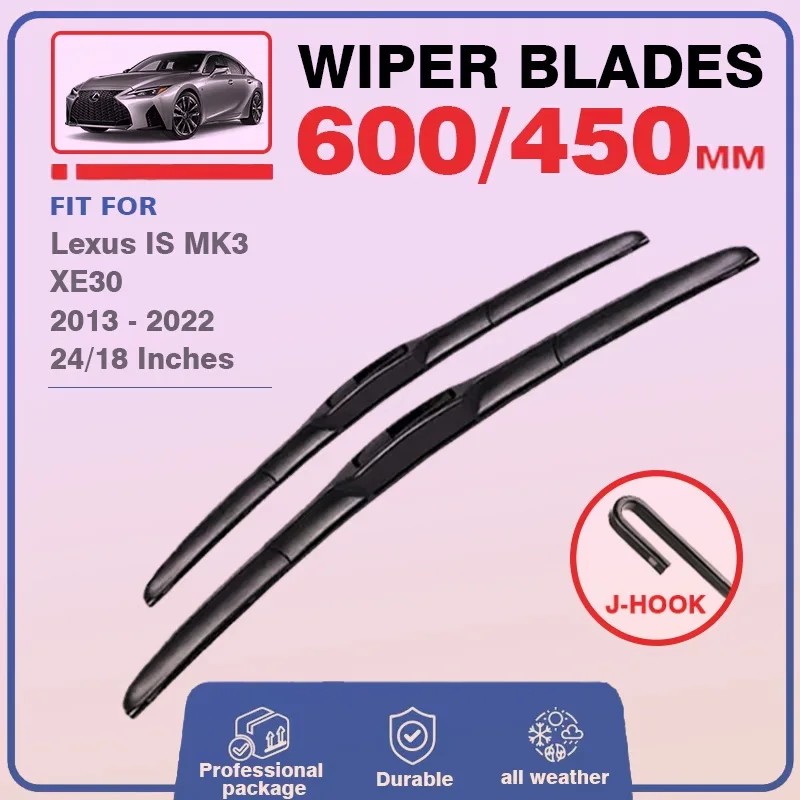 Wiper Blades Set For Lexus IS MK3 XE30 2013 - 2022 Front Windshield Wiper Brushes Windscreen IS250 IS200 IS300h IS220d Support
Wiper Blades Set For Lexus IS MK3 XE30 2013 - 2022 Front Windshield Wiper Brushes Windscreen IS250 IS200 IS300h IS220d Support