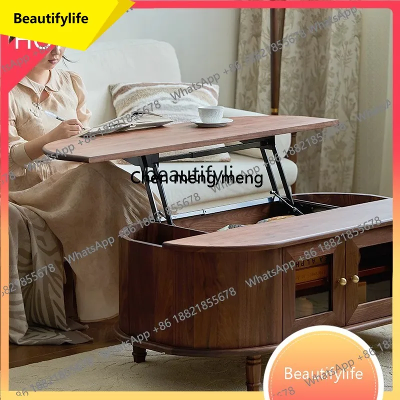 ZHLifting black walnut multi-functional, retro coffee table French log storage cabinet
ZHLifting black walnut multi-functional, retro coffee table French log storage cabinet