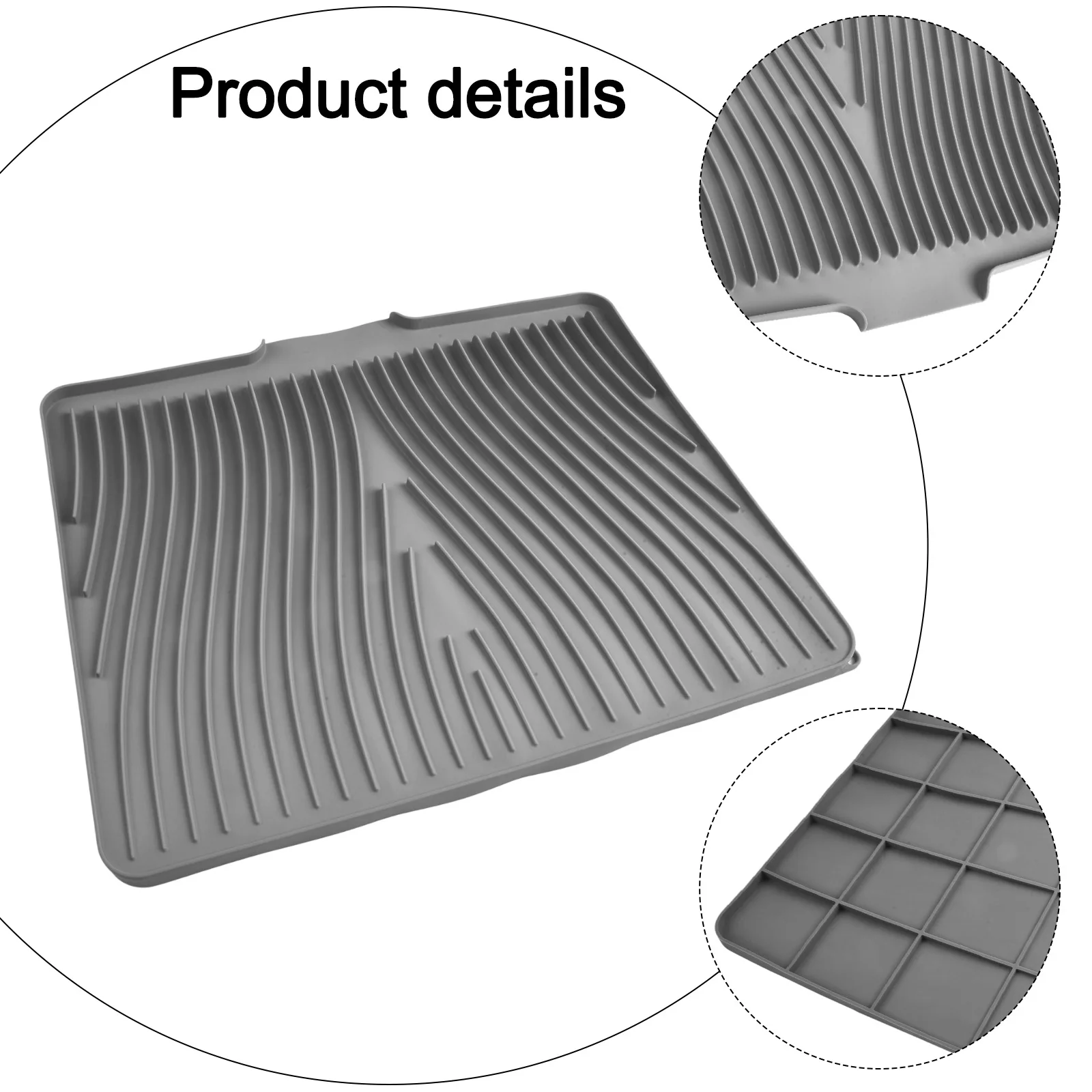 Efficient Water Drainage Mat Drying Mat For Dishes Silicone Drying Pad Functional Kitchen Tool Heat-resistant Silicone Material
Efficient Water Drainage Mat Drying Mat For Dishes Silicone Drying Pad Functional Kitchen Tool Heat-resistant Silicone Material