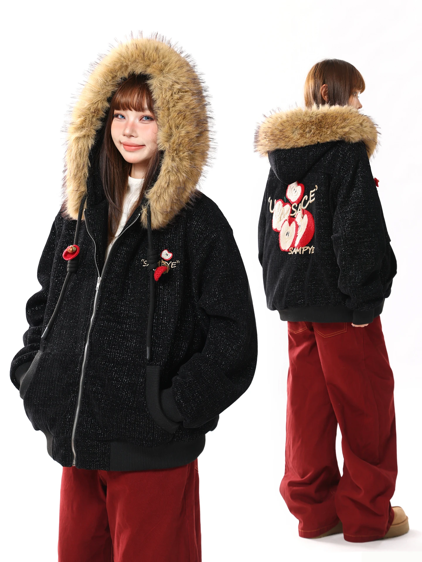 Женское свободное теплое пальто с вышитым воротником Thiened, длинное пальто с капюшоном на молнии и подкладкой Fce Street Sle
Женское свободное теплое пальто с вышитым воротником Thiened, длинное пальто с капюшоном на молнии и подкладкой Fce Street Sle