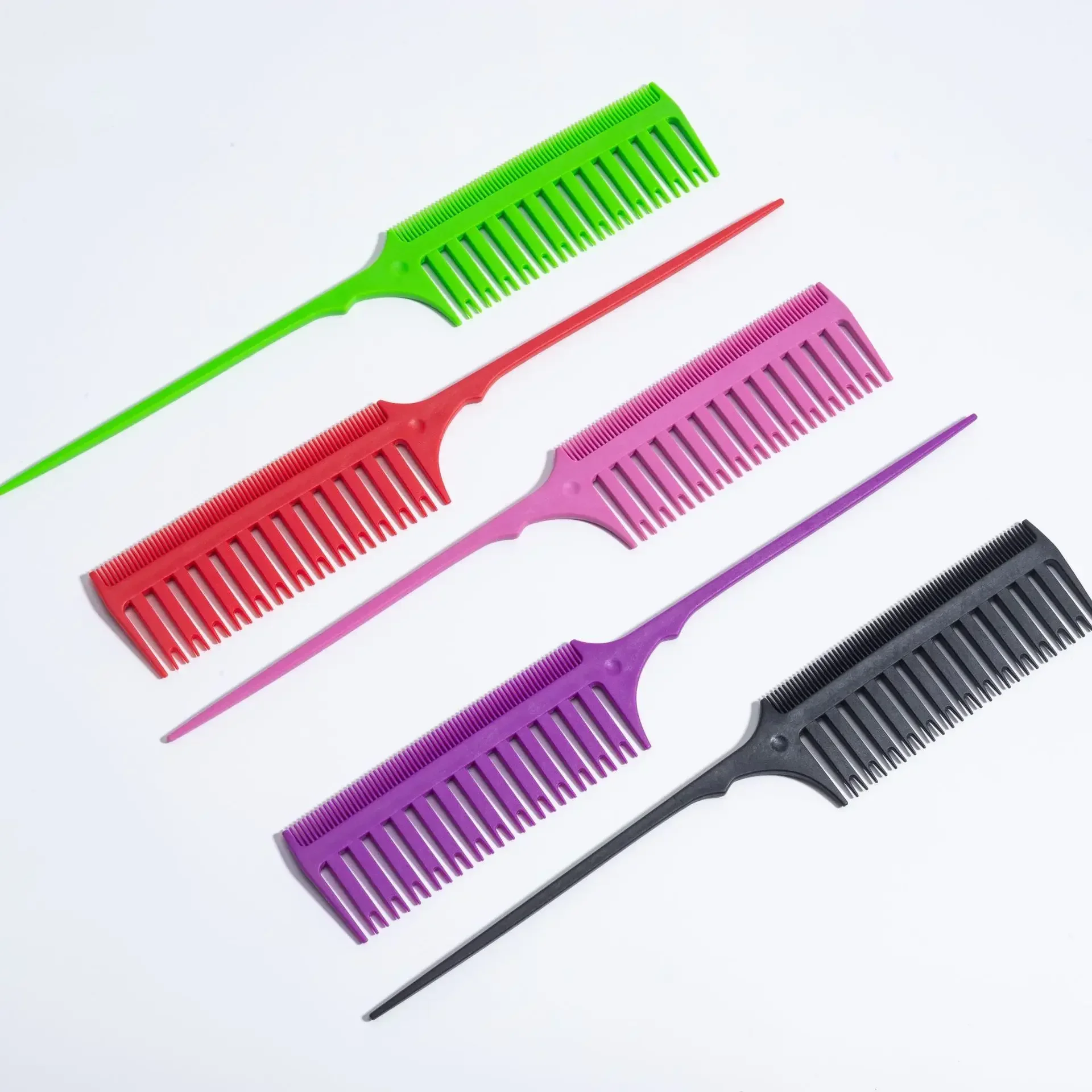 Pro Tip-tail Hairdressing Comb Dyeing Comb Hair Partition Double-sided Highlighting Comb Hair Salon Hair Cutting Styling Combs
Pro Tip-tail Hairdressing Comb Dyeing Comb Hair Partition Double-sided Highlighting Comb Hair Salon Hair Cutting Styling Combs