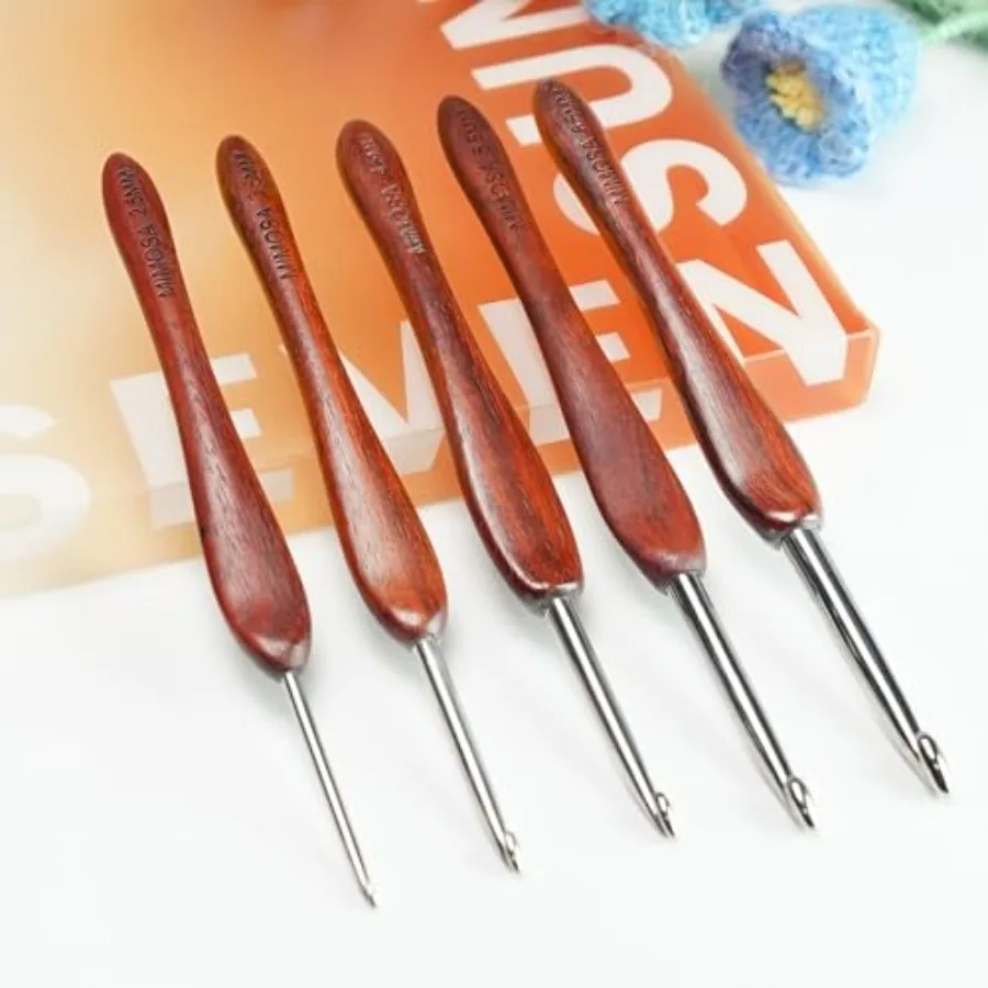 Mimosa Crochet Hooks Set 5 Pack of 2.5mm 3.5mm 4.5mm 5.5mm 6.5mm Crochet Hook, Hand Polished Ergonomic Crochet Hooks, Stainless
Mimosa Crochet Hooks Set 5 Pack of 2.5mm 3.5mm 4.5mm 5.5mm 6.5mm Crochet Hook, Hand Polished Ergonomic Crochet Hooks, Stainless