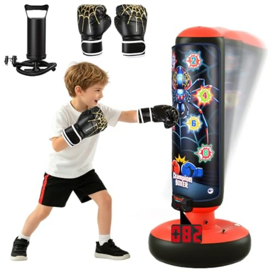 Smart Electronic Punching Bag for,Boxing Set with Scoring, Lights, Music, 4 Game Modes-Challenge, Memory, Inflatable Boxing Bag
Smart Electronic Punching Bag for,Boxing Set with Scoring, Lights, Music, 4 Game Modes-Challenge, Memory, Inflatable Boxing Bag