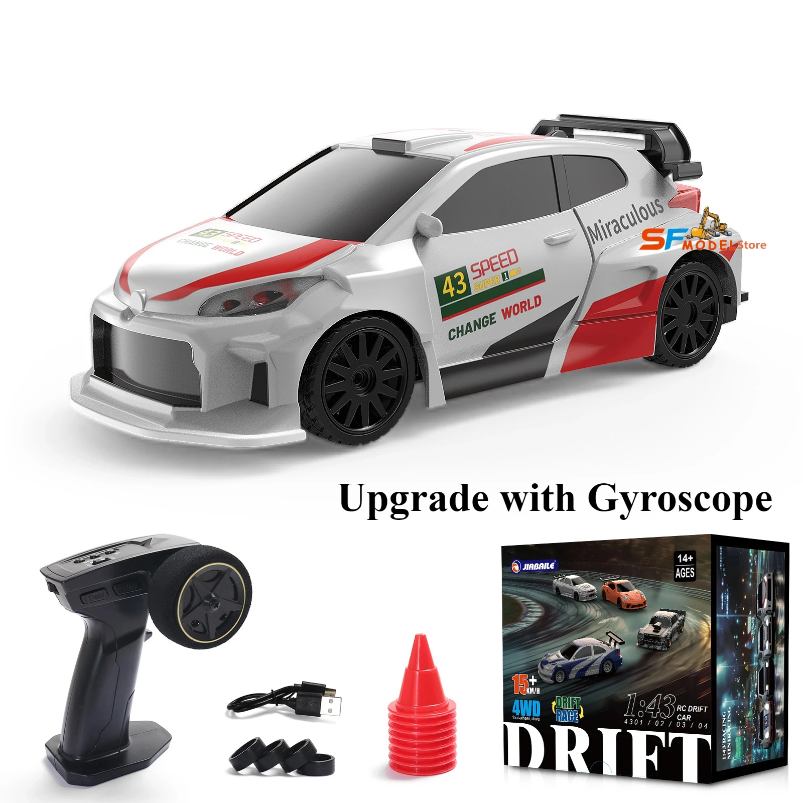 RC Drift Car Upgrade Гироскоп 1/43 Полномасштабный 4WD RC Drift Car 2,4 ГГц Пульт дистанционного управления Высокоскоростной гоночный автомобиль Модель игрушки для мальчика в подарок
RC Drift Car Upgrade Гироскоп 1/43 Полномасштабный 4WD RC Drift Car 2,4 ГГц Пульт дистанционного управления Высокоскоростной гоночный автомобиль Модель игрушки для мальчика в подарок