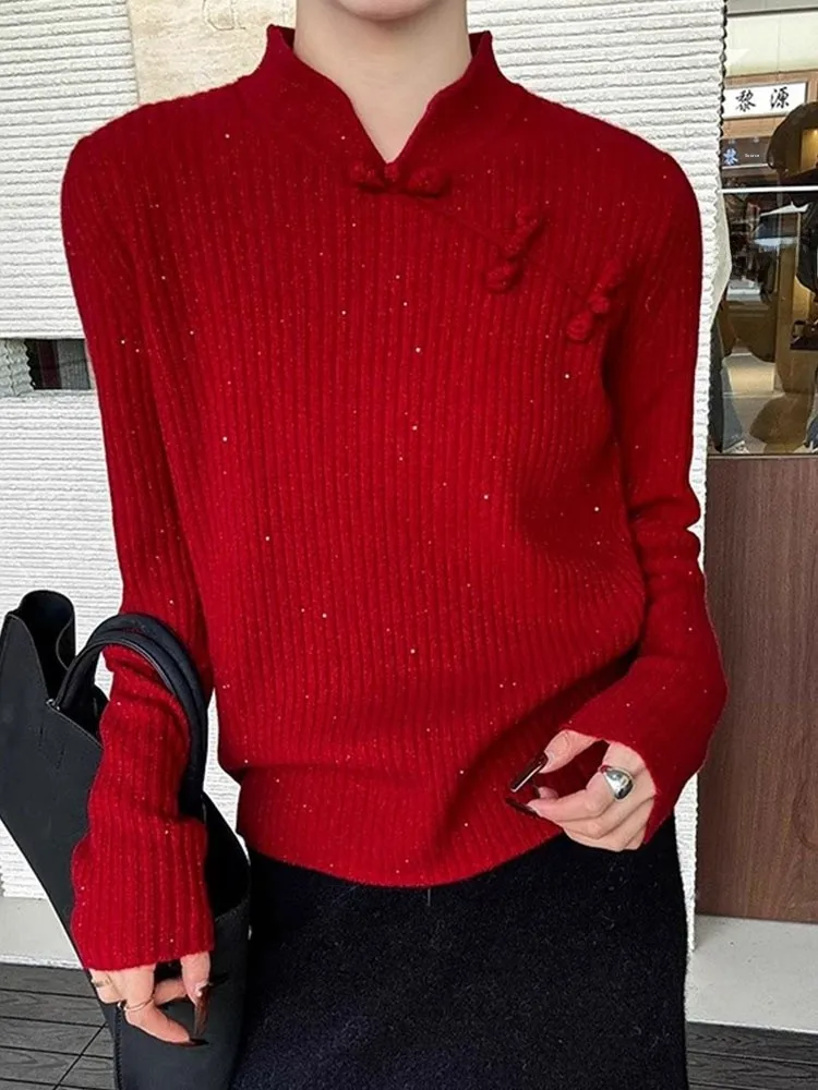 ilin Knitted Sequin Top Women's Loose Long Sve Comfortable Soft Faionable Chinese Sle New Trend Button up irt
ilin Knitted Sequin Top Women's Loose Long Sve Comfortable Soft Faionable Chinese Sle New Trend Button up irt