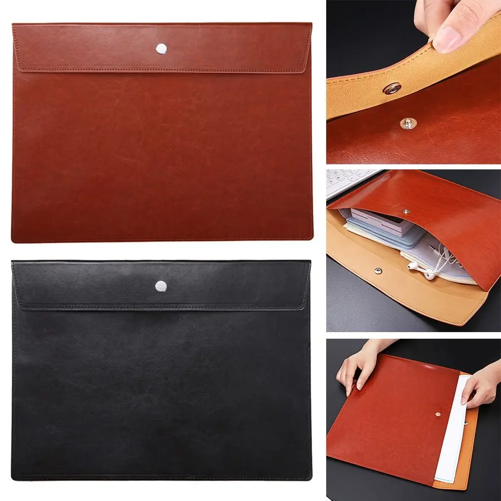 New Large Capacity Leather Document Pouch A4 Leather File Folder Document Bag School Office Supplies
New Large Capacity Leather Document Pouch A4 Leather File Folder Document Bag School Office Supplies