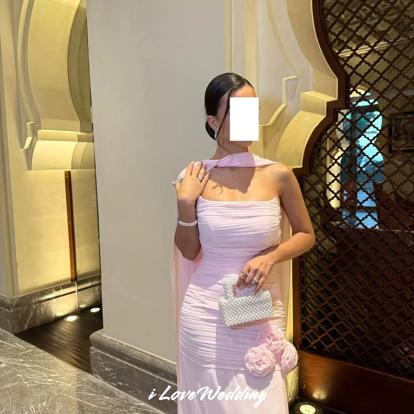 Pink Strapless Evening Dresses 2025 Chiffon Sleeveless Pleats 3D Flower A-Line Split Floor-Length Wedding Guest Dress Customized
Pink Strapless Evening Dresses 2025 Chiffon Sleeveless Pleats 3D Flower A-Line Split Floor-Length Wedding Guest Dress Customized