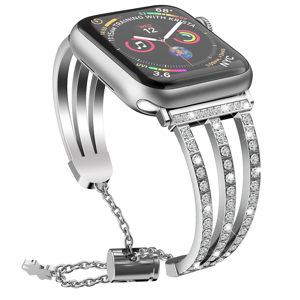 Correa for apple watch bands Women Diamond Rhinestone bracelet for iwatch 5 band 44mm 40mm strap Series 4 3 42mm 38mm pulseira
Correa for apple watch bands Women Diamond Rhinestone bracelet for iwatch 5 band 44mm 40mm strap Series 4 3 42mm 38mm pulseira