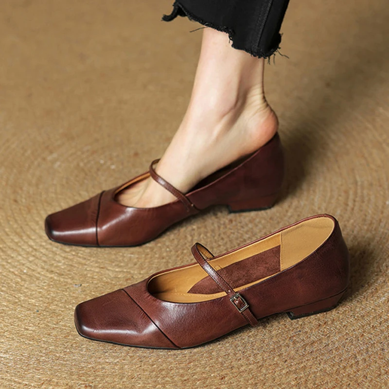 Square Toe Mary Jane Shoes Cow Leather Woman Fashion Spring 3cm Low Heels Femme Party Ladies Shoes Heels Women HE29
Square Toe Mary Jane Shoes Cow Leather Woman Fashion Spring 3cm Low Heels Femme Party Ladies Shoes Heels Women HE29