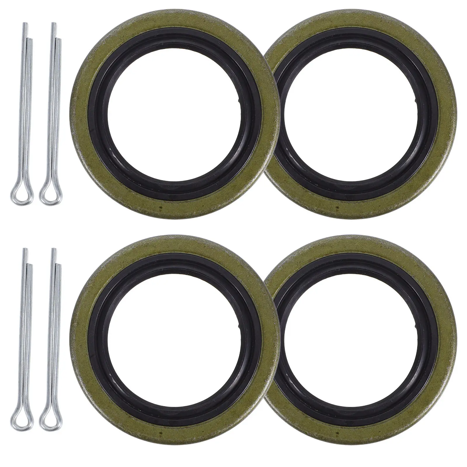 4pcs Trailer Hub Seal 1.719'' X 2.565'' Wheel Axle Grease Seal Kit For Boat Trailer Brake Assemblies Replacement Bearings
4pcs Trailer Hub Seal 1.719'' X 2.565'' Wheel Axle Grease Seal Kit For Boat Trailer Brake Assemblies Replacement Bearings