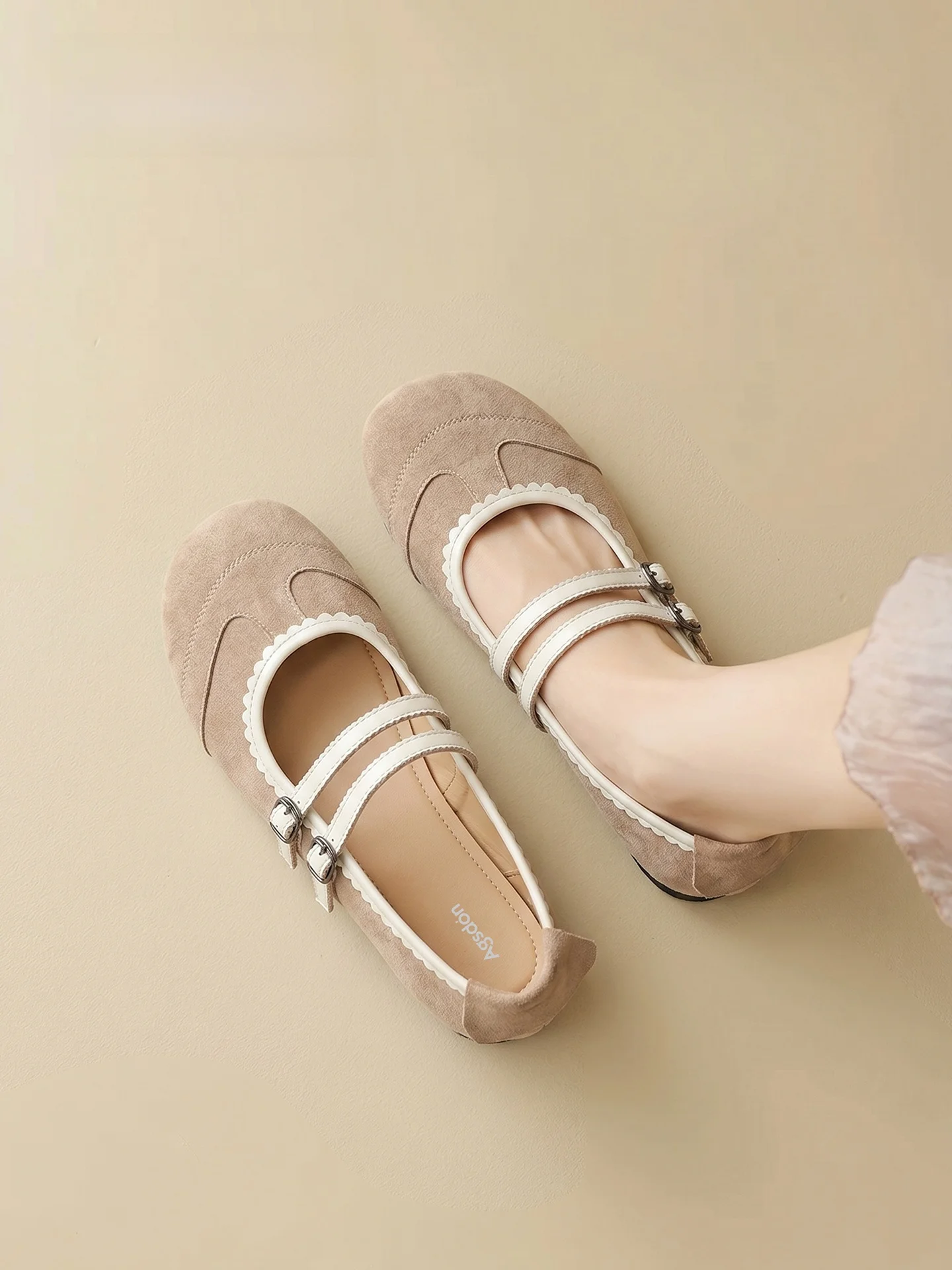 Agsdon Mary Jane Flat Bottom Casual Shoes Women's Summer Slip-On Ballet Flats Pregnant Women's Comfortable round Toe Shoes
Agsdon Mary Jane Flat Bottom Casual Shoes Women's Summer Slip-On Ballet Flats Pregnant Women's Comfortable round Toe Shoes