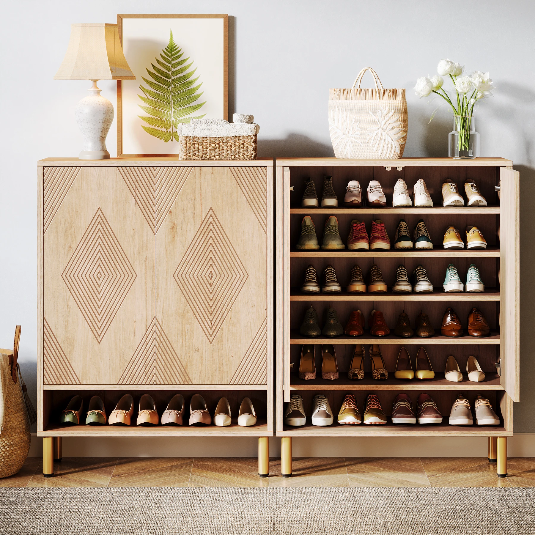 for Entryway Living Room Shoe Storage Organizer 6-Tier Shoe Storage Cabinet With Adjustable Shelves Wood Shoes Rack
for Entryway Living Room Shoe Storage Organizer 6-Tier Shoe Storage Cabinet With Adjustable Shelves Wood Shoes Rack