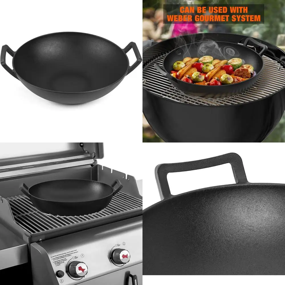 Onlyire Cast Iron Wok or Weber Gourmet BBQ System, Unil Nonstick Stir-ry Pan Compatible with Multiple Cooktops Including Inducti
Onlyire Cast Iron Wok or Weber Gourmet BBQ System, Unil Nonstick Stir-ry Pan Compatible with Multiple Cooktops Including Inducti