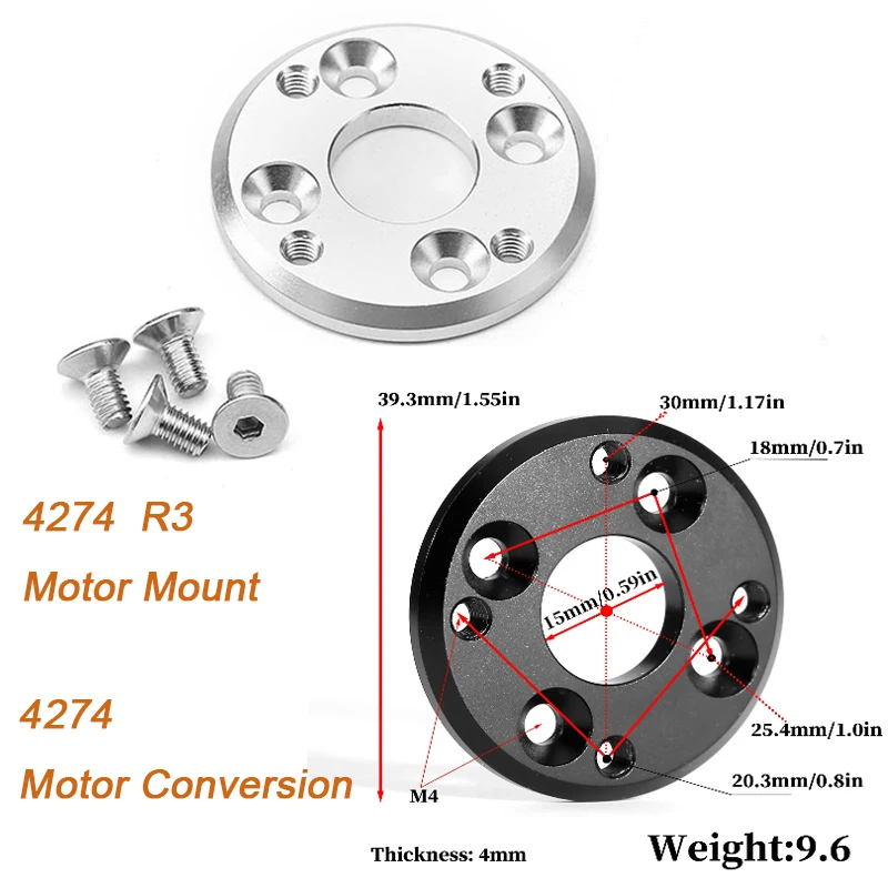 Aluminum Motor Mount Adapter Bracket for Hobbywing AXE 4274 R3 Motor 1/8 1/10 Scale RC Car Crawler Truck Upgrade Part Durable
Aluminum Motor Mount Adapter Bracket for Hobbywing AXE 4274 R3 Motor 1/8 1/10 Scale RC Car Crawler Truck Upgrade Part Durable