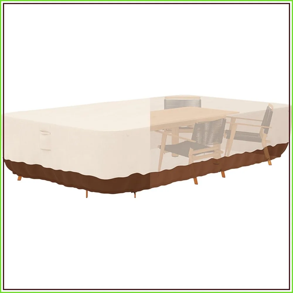 Heavy Duty Patio Furniture Set Cover 124x84x28 inch, Waterproof Oxford Fabric Outdoor Dining Table Cover, Weather Resistant for Rectangular Table and Chairs, Beige Brown
Heavy Duty Patio Furniture Set Cover 124x84x28 inch, Waterproof Oxford Fabric Outdoor Dining Table Cover, Weather Resistant for Rectangular Table and Chairs, Beige Brown