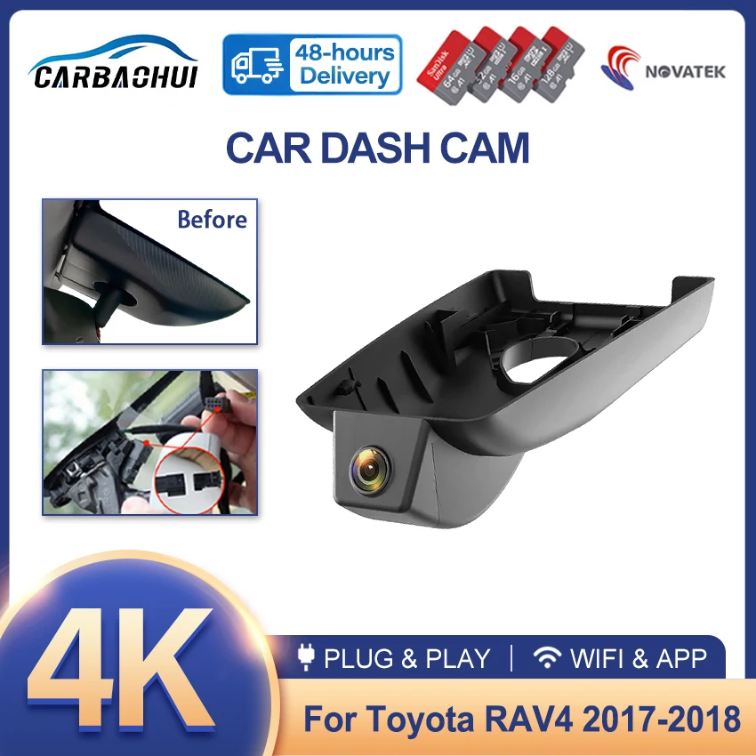 Видеорегистратор Plug and Play для Toyota RAV4 XA40 2017-2018, автомобильная камера, Wi-Fi, аксессуары для записи видео
Видеорегистратор Plug and Play для Toyota RAV4 XA40 2017-2018, автомобильная камера, Wi-Fi, аксессуары для записи видео