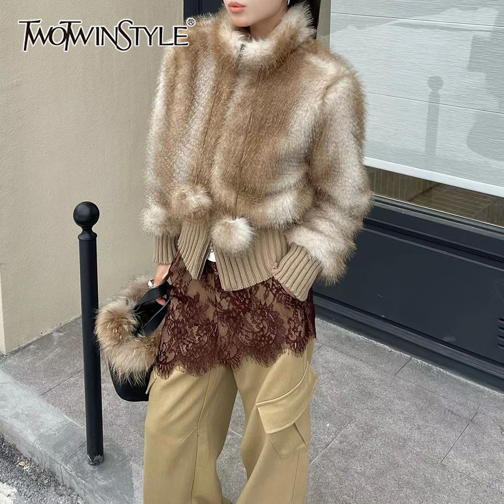 TWOTWINSTYLE Solid Spliced Lace Up Jacket Female Lapel Long Sleeve Loose Streetwear Casual Women's Jackets Autumn Fashion New
TWOTWINSTYLE Solid Spliced Lace Up Jacket Female Lapel Long Sleeve Loose Streetwear Casual Women's Jackets Autumn Fashion New