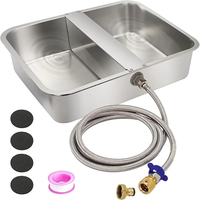 Dog Water Bowl Dispenser Automatic Water Feeder 13.5L Stainless Steel Large Waterer for Pets Water Feeder for Livestock Animals
Dog Water Bowl Dispenser Automatic Water Feeder 13.5L Stainless Steel Large Waterer for Pets Water Feeder for Livestock Animals